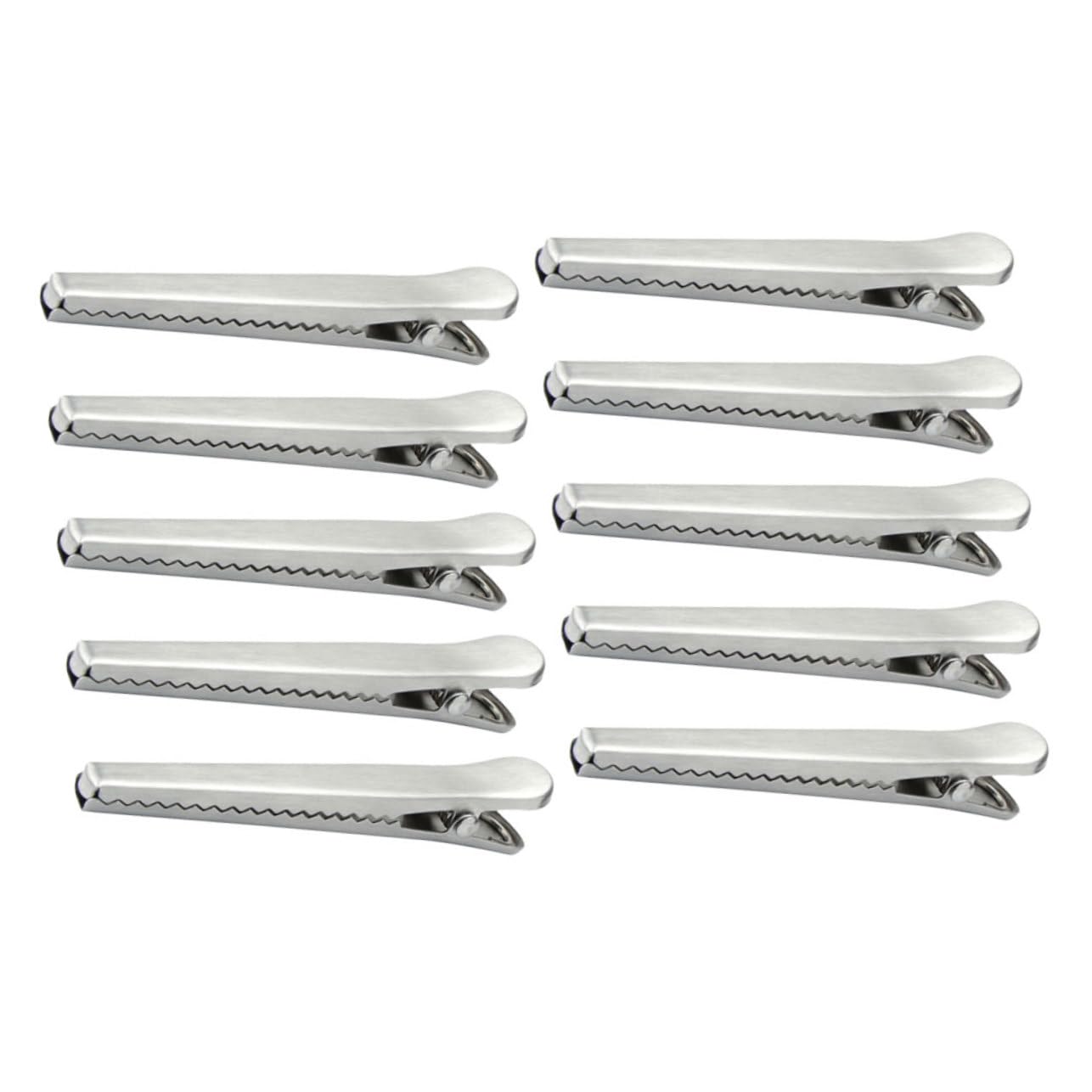 Uonlytech 10Pcs Stainless Steel Food Bag Sealing Clips Alligator Clips for Kitchen Office and Travel Heavy Duty Spring Seal Clamps for Snacks Chips Milk Powder and More