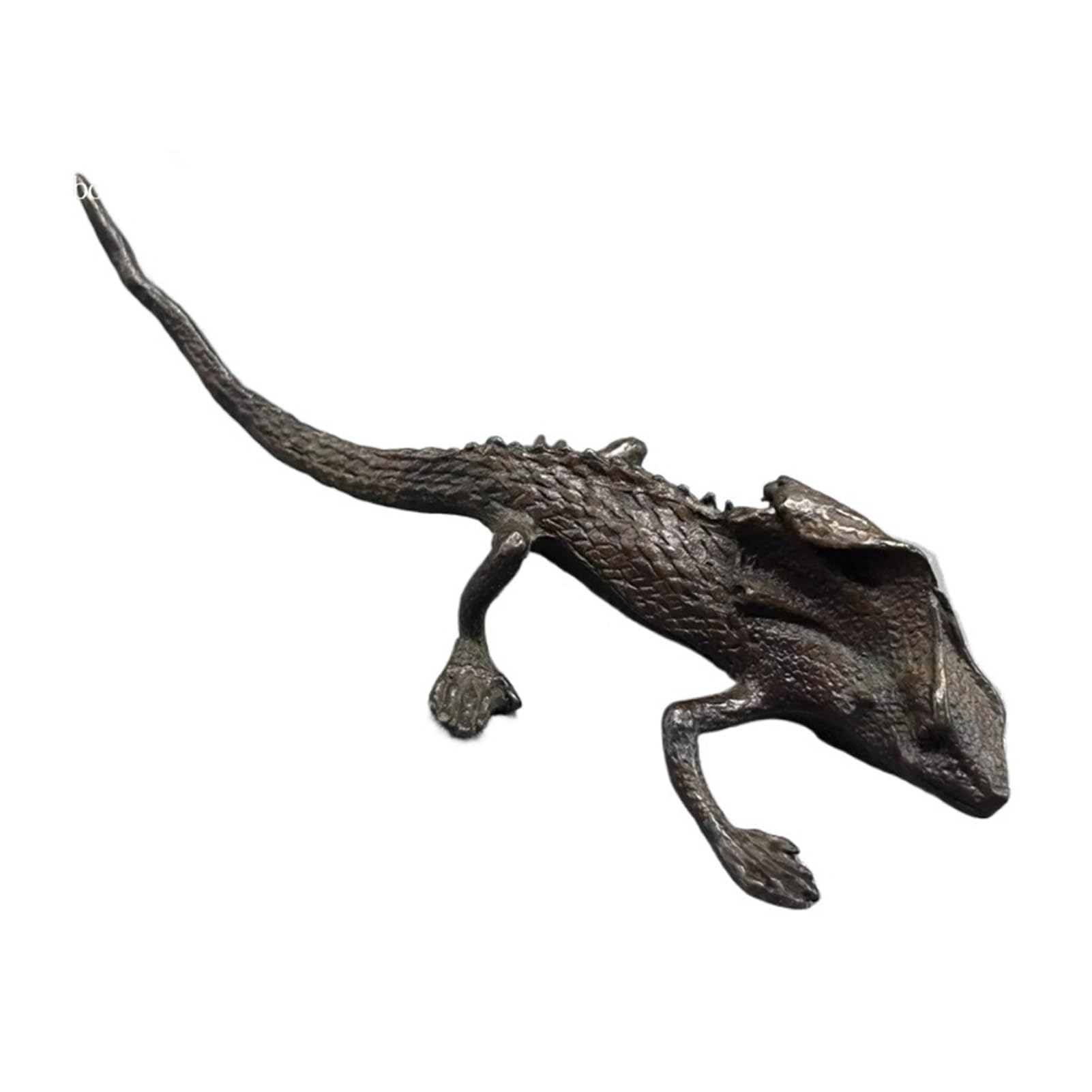 Huolimxun One Color Antique Bronze Lizard Statue Desk Decor Accessory Home Decor Crafts Desktop Ornaments