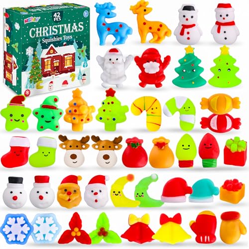 Christmas Goodie Bag Stuffers 42 Pcs Christmas Squishies Toys for