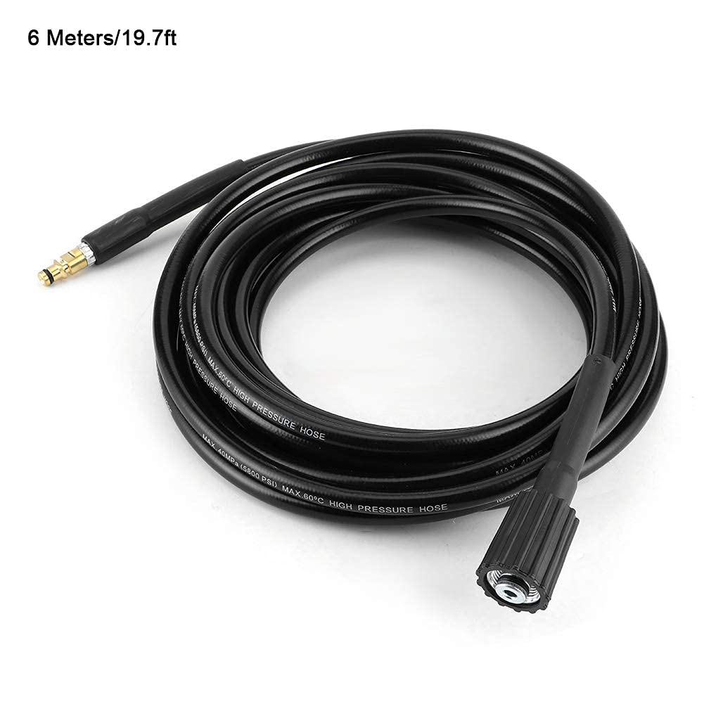 40MPa / 5800PSI Manguera para lavadora automática Tubería de goma para limpieza de agua de alta presión para Kpara Karcher K2 K3 K4 K5 (6 metros / 19,7 pies)