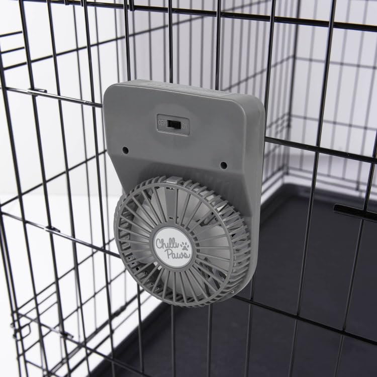 New Pet Crate Fan Portable Cooling Fan for Dogs & Cats | Easy Clip-On Design for Crates Kennels & Carriers | Keep Pets Cool in Summer Travel & Home Use A-66