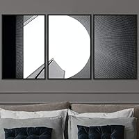 3 Piece Framed Canvas Wall Art Abstract Cool Line Canvas Prints Home Artwork Decoration for Living Room,Bedroom - 16