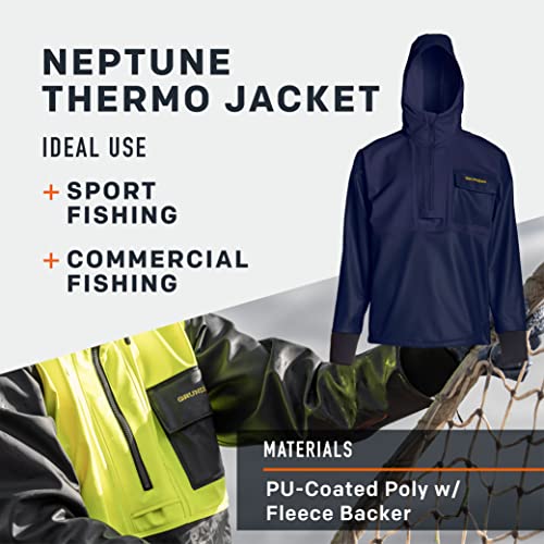 Grundéns Neptune Thermo Anorak Jacket | Durable Waterproof Protection Jacket with Warm Fleece Backer for Fishing Rain Gear4