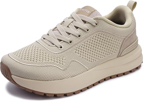 WHITIN Wide Toe Box Walking Shoes for Women Size 7.5 Female Jogging Cushioned Outdoor Workout Casual...