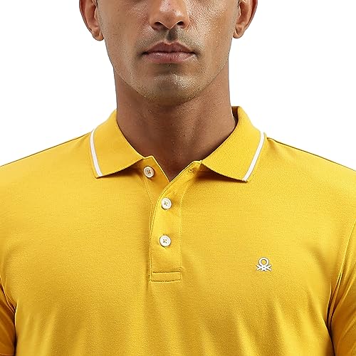 Image of United Colors of Benetton Men's Solid Regular Fit Polo Shirt