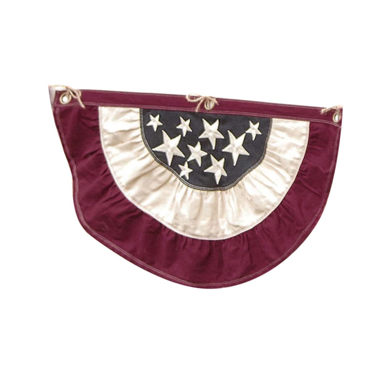 Fan Flag Américain Plissé Milisten : Lot de 2 Drapeaux Banderoles en Polyester pour Jardin