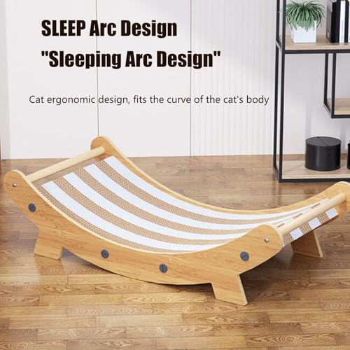 Chaise longue à griffer pour chat en bois robuste et design épuré - 4