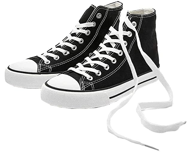 Stylish Trendy Lightweight Canvas Casual High Top Sneaker Shoes for Mens & Boys Black (B0D5DFXSPP) Amazon Price History, Amazon Price Tracker
