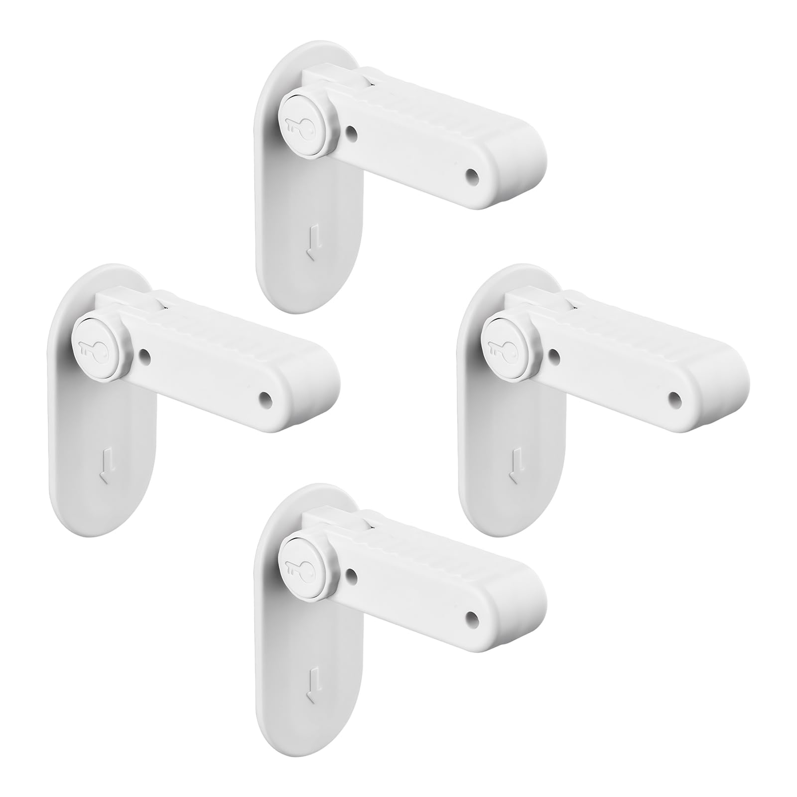 Verrou de Levier de Porte à L'Épreuve des Enfants Petproof, Serrure de Poignée de Sécurité pour Bébé, Sans Outils ni Perçage, Blanc