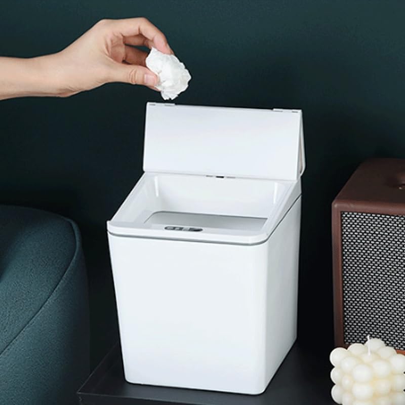 Induction Garbage Bin Intelligent Car Home Living Room Kitchen Desktop Storage ABS Material
