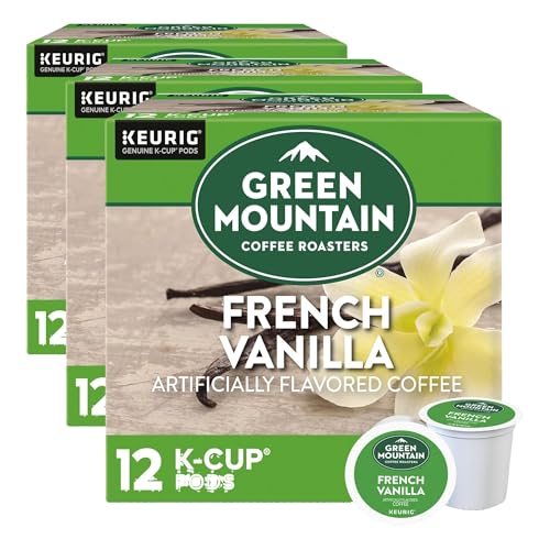 Image of Green Mountain Coffee Roasters French Vanilla, Keurig Single-Serve K-Cup Pods, Light Roast Coffee, 12 Count (Pack of 3)