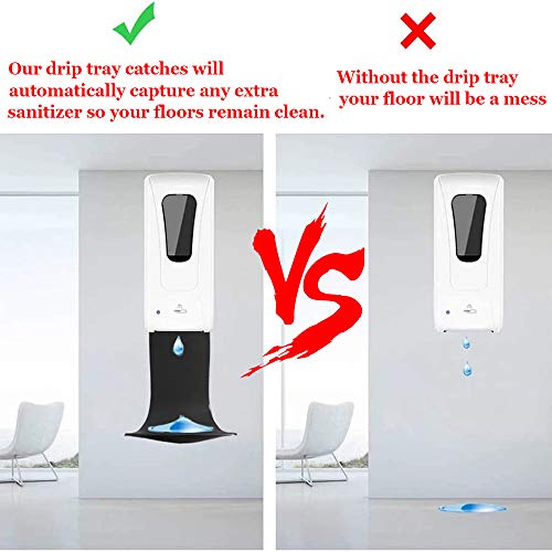 Image of Soap Dispenser Drip Tray, Wall Mount Soap Dispenser Bracket, Laundry Detergent Drip Tray, Easy to Clean(Black,10pcs)