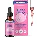 Organic Elderberry Syrup for Kids - Best Natural Kids Cold Medicine, Pure Elderberry Blend for Sickness Relief, 3X Stronger Vegan & Sugar-Free Formula to Strengthen Immune System