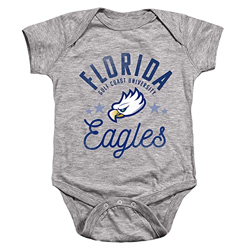 Florida Gulf Coast University Official Eagles Unisex Infant Snap Suit for Baby,Athletic Heather, 6 Months