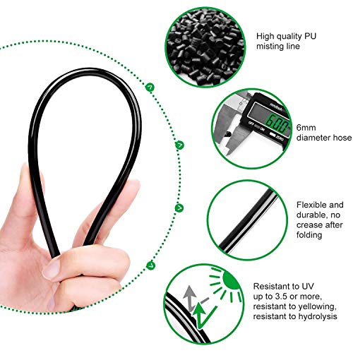 Gesentur Drip Irrigation Kit, 26.2Ft (8M) Misting Cooling System, Adjustable Automatic Micro Drip Irrigation System Suit For Garden Landscape, Flower Bed Patio, Greenhouse, Plants #TOP3