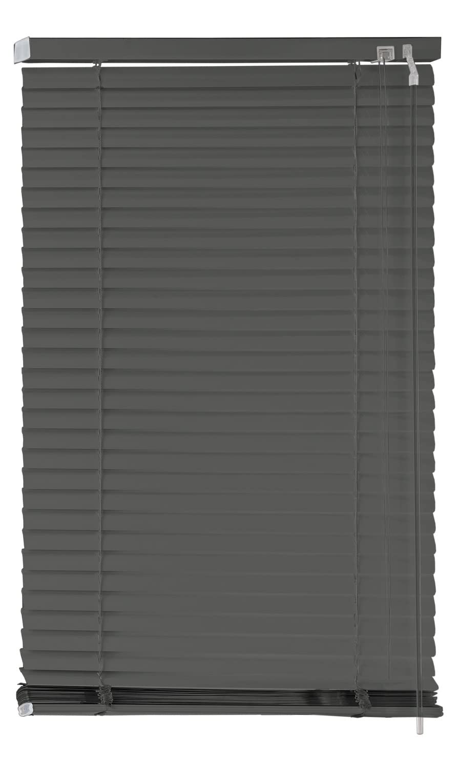 EXKLUSIV HEIMTEXTIL Aluminium Jalousie Lamellen 90 x 220 cm Grau