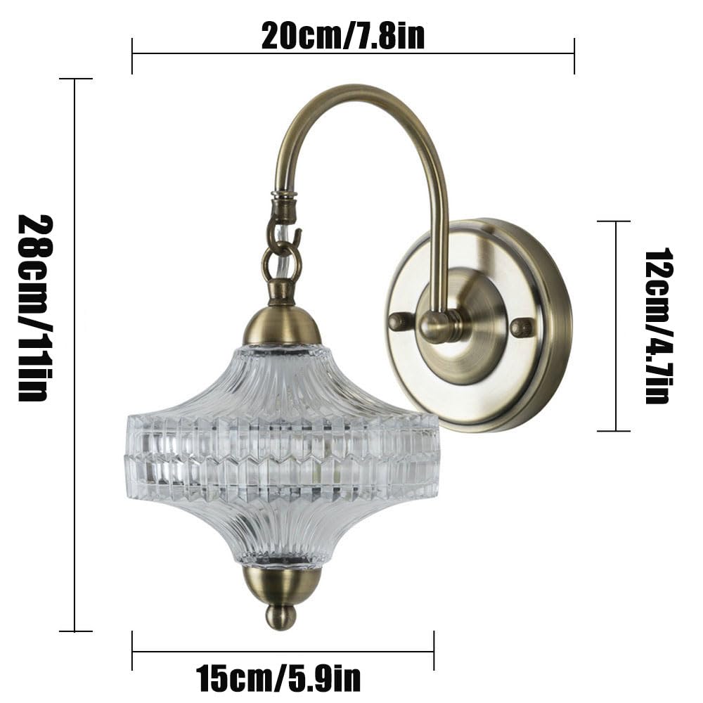 ICEMOB Żelazna lampa ścienna G9 z przezroczystymi kropelkami z efektem kryształu Lampa ścienna Przewodowa Oświetlenie wewnętrzne Kinkiety na korytarz Korytarz Willa Kuchnia Dekoracja