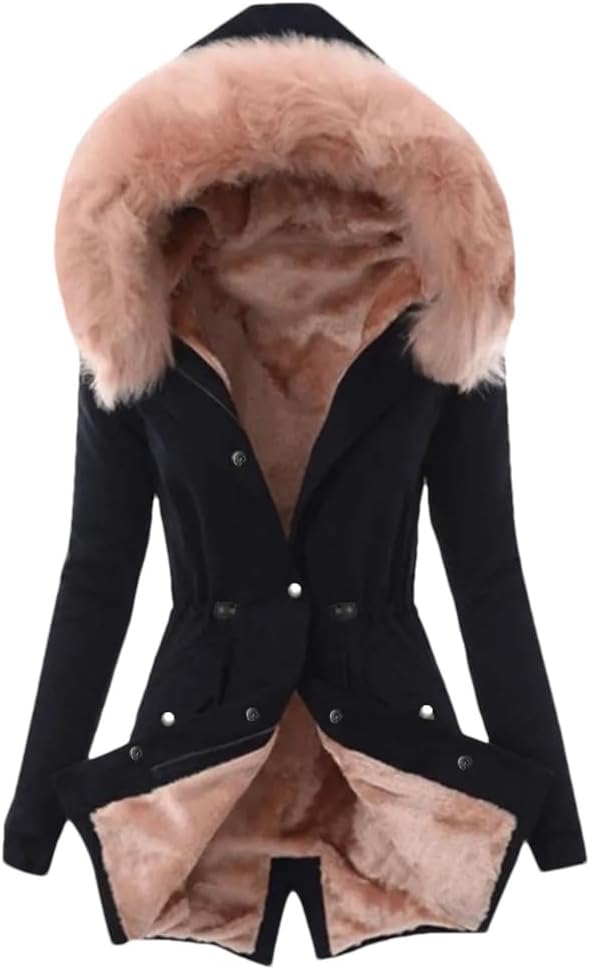 Women's Warm Parka Jacket Jacket Thickened Long Hooded Coat Casual Jacket
