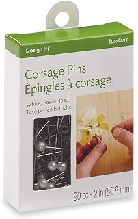 Floracraft Floral Accesorios 90-Corsage Pines, Color Blanco