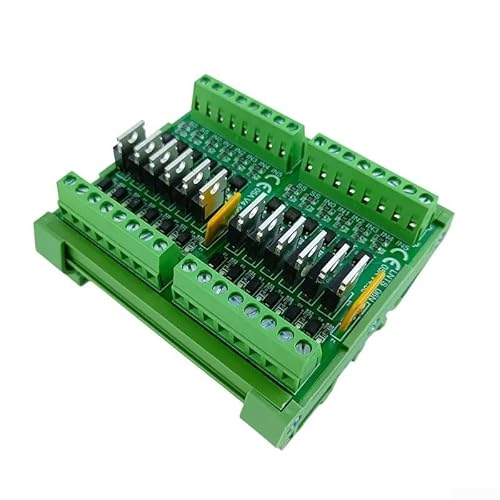 12-Channel PLC DC Module with NPN Output 5A 12/24VDC High Power MOSFET Optocoupler Isolated Industrial Control for Relay Board for DIN Rail