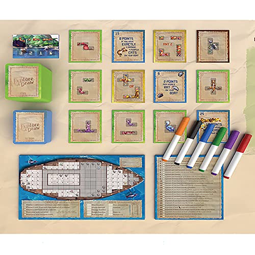 City of Games | The Isle of Cats: Explore & Draw - Juego de Mesa, Edad 10+, 1-6 Jugadores, 30-45 Min miniatura 4