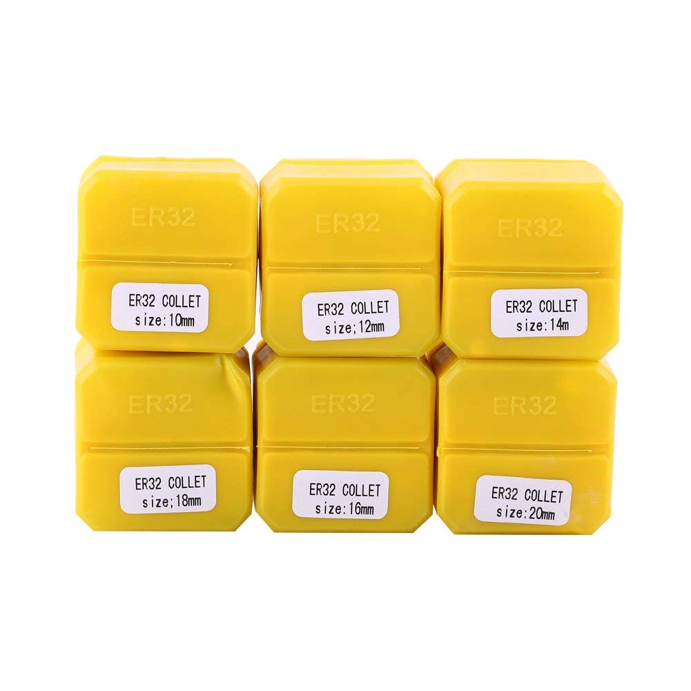 6pcs ER32 Set di pinze ad alta precisione per macchina per incisioni e tornio CNC 2-20mm