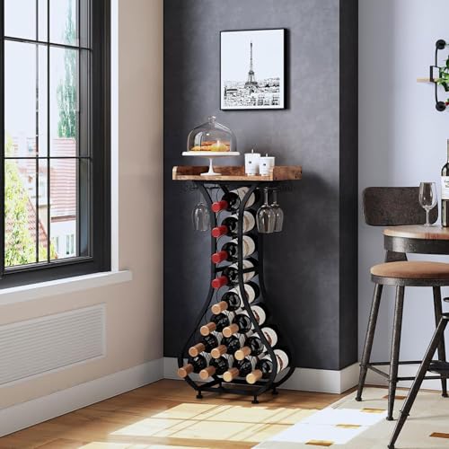 Soporte para botellas de vino en forma de botella negro miniatura 4