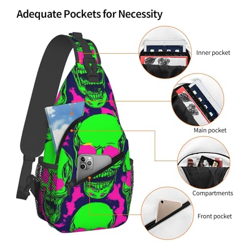 Bolso cruzado pecho zombie divertido impermeable ligero ajustable miniatura 4