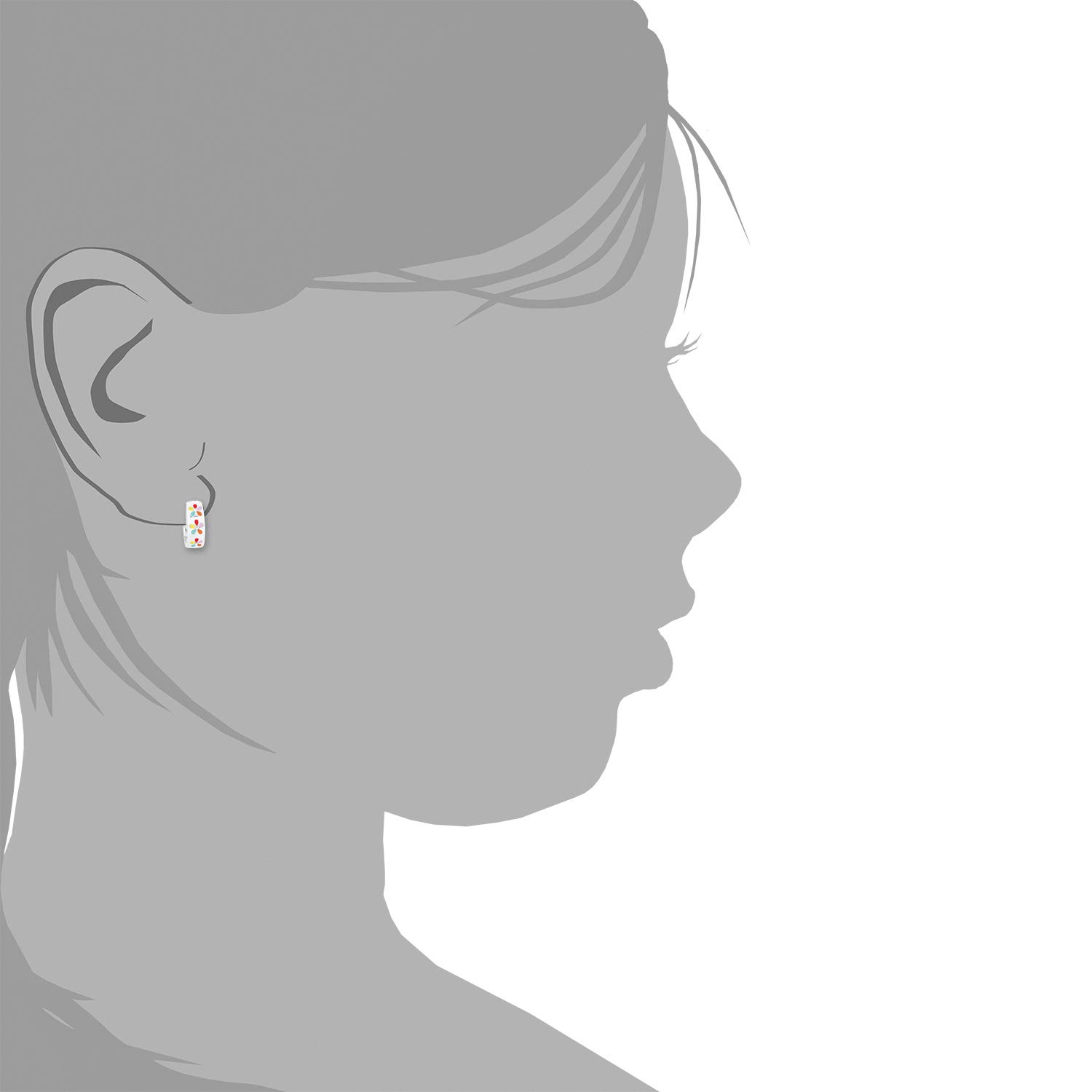 Prinzessin Lillifee Creolen 925 Sterling Silber Mädchen Kinder Ohrschmuck, mit Zirkonia synth., Kommt in Schmuck Geschenk Box