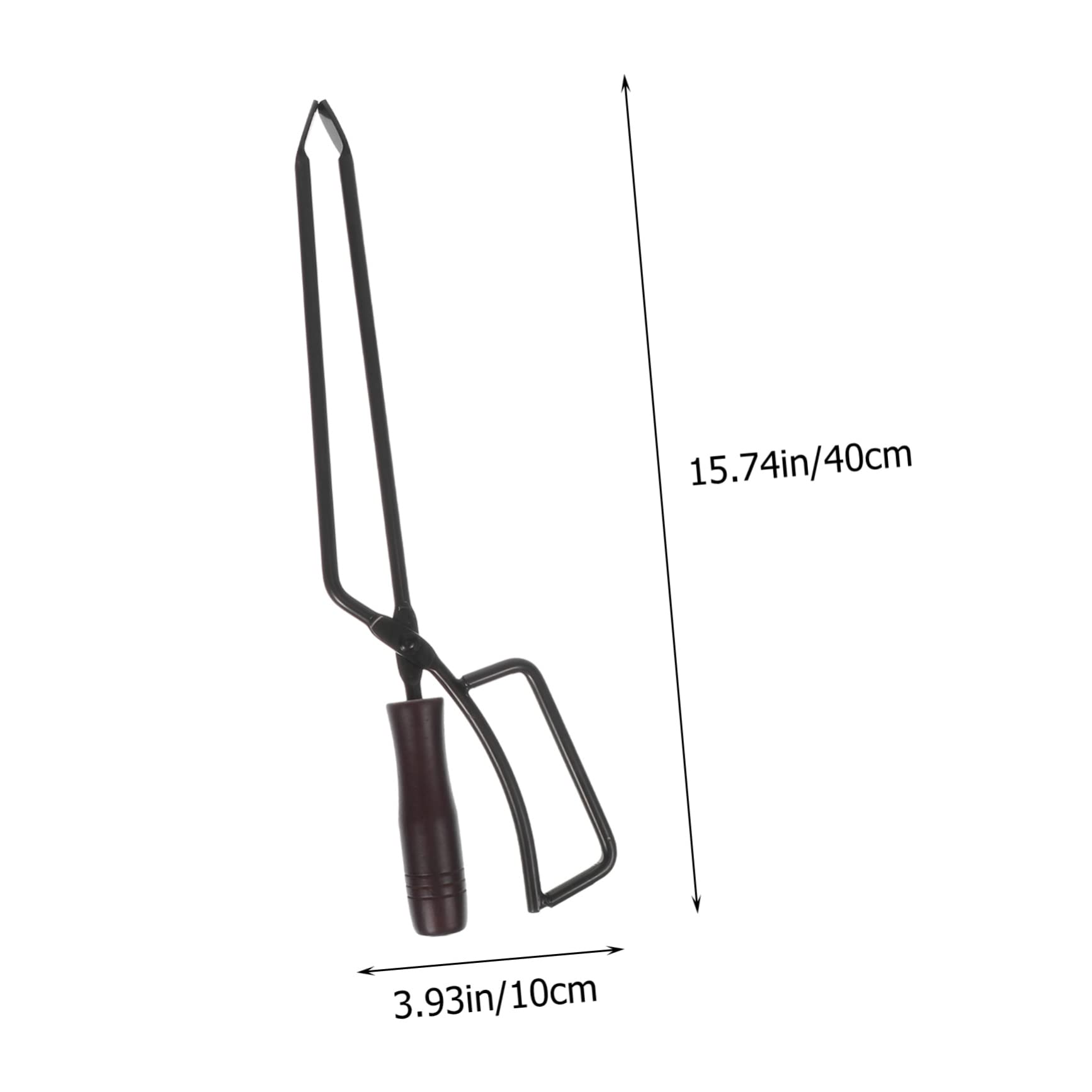 ROMISBABA 1Pc Ergonomic Barbecue Clip with Handle Long Charcoal Clamp for Fire Pit and Camping for Adding Firewood and Charcoal Durable and Practical Grill Tool