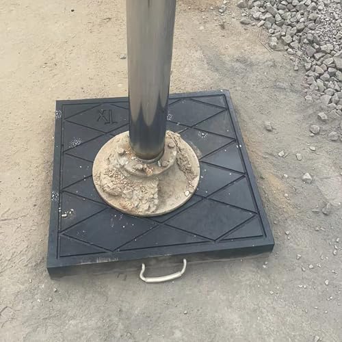Coussinet d'atterrissage carré noir pour plaque de grue 5cm - 7
