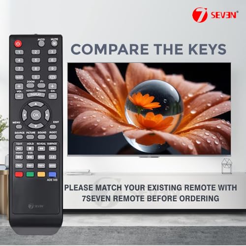 Image of 7SEVEN Compatible with VU Lloyd Hisense Impex Micromax Smart TV Remote Control Model EN-83801 Suitable for LED LCD HD Ready Television - Match Keys Exactly with Existing Remote Controller