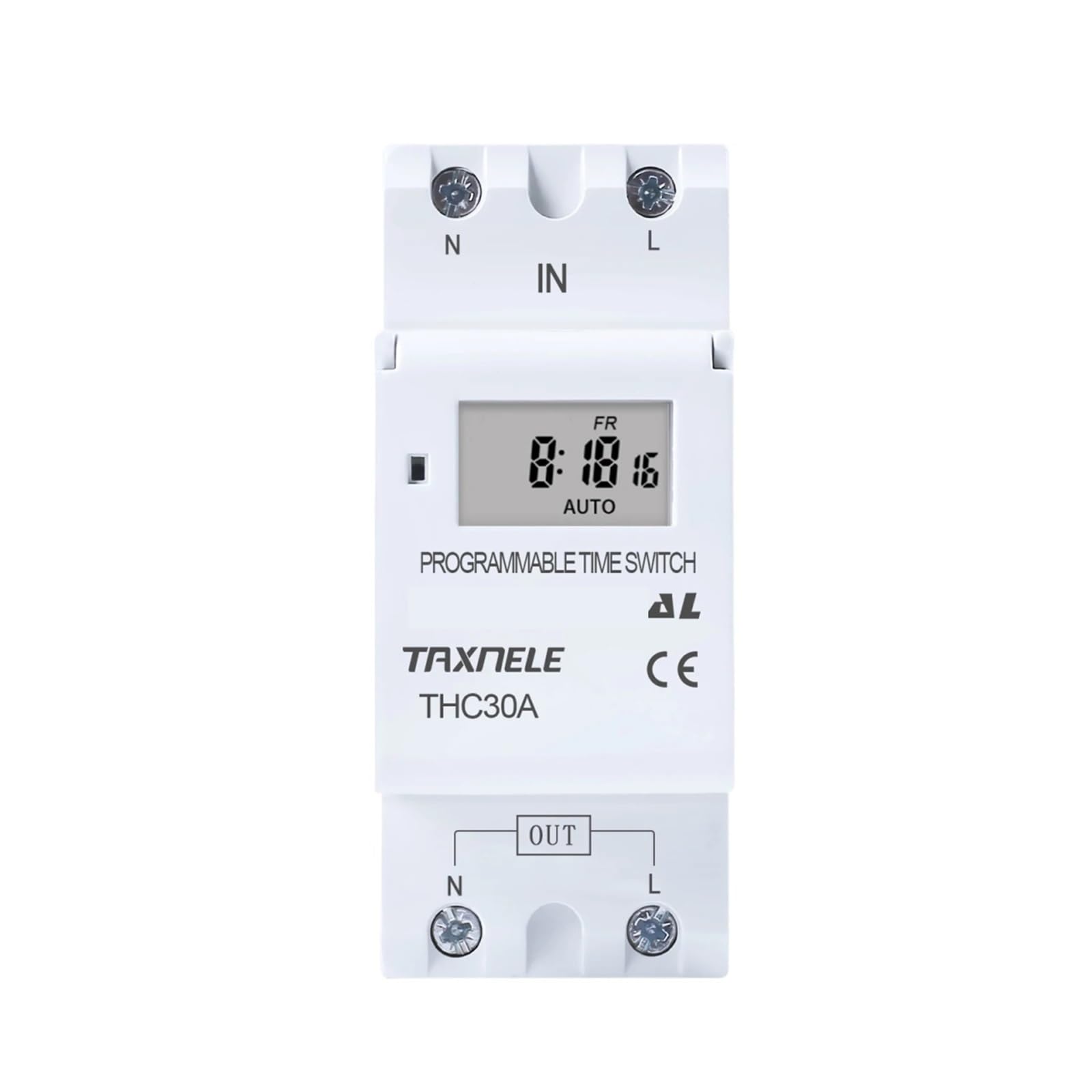 Rail 2 Wire Weekly 7 Days Programmable Digital Relay Timer Control AC 220V 230V 12V 24V 48V 16A 30A(220V)