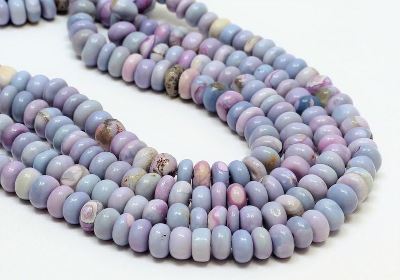 Perles en opale lavande pour création de bijoux uniques