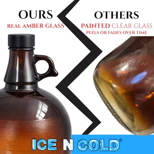 C-Store Packaging 1 Gallon (128oz) Amber Glass Jug With 38mm Cap | Pack of 6 | FAST SAME DAY SHIPPING by C-Store Packaging - Used condition - Image 3