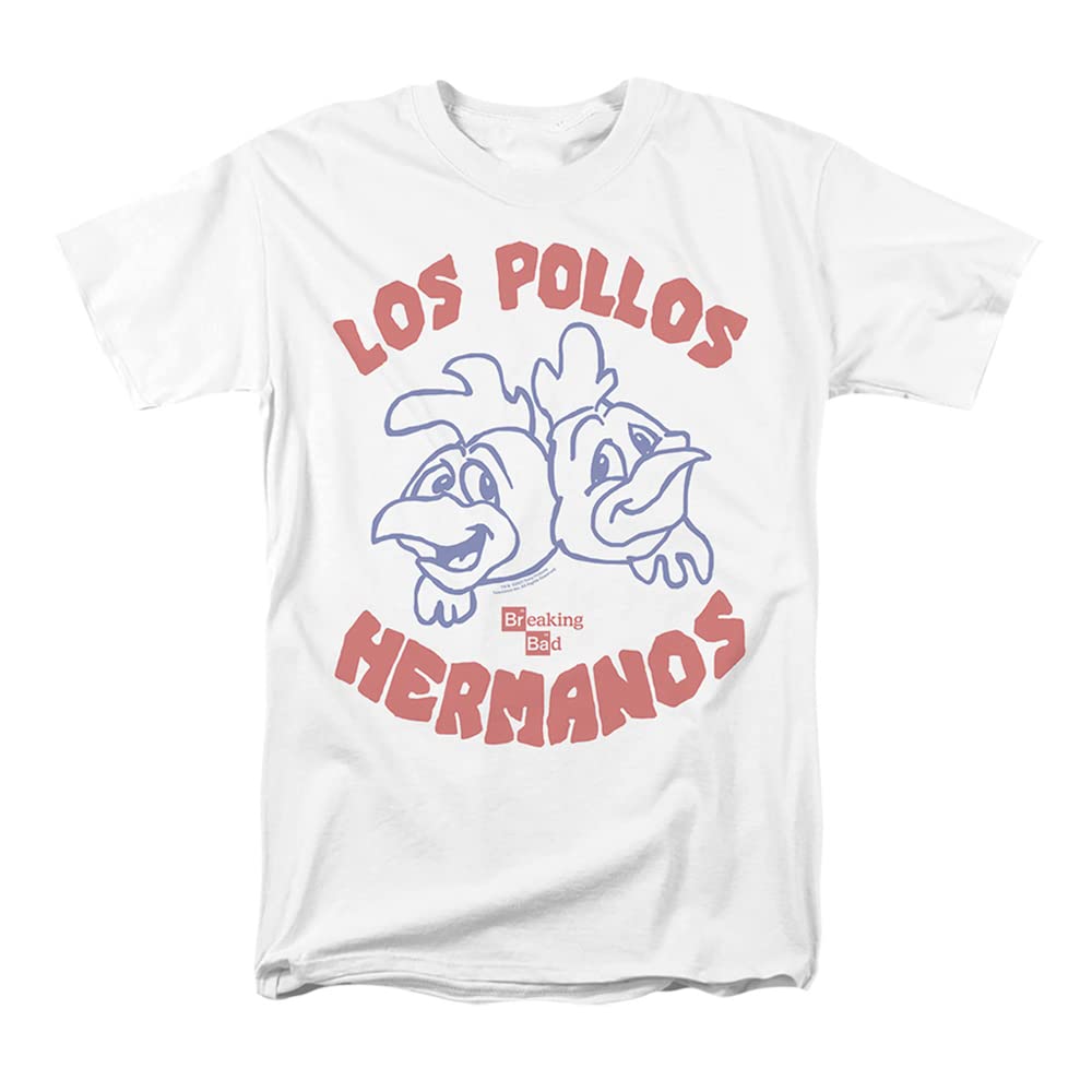 Cotton Soul Breaking Bad Los Pollos Hermanos Mens T Shirt, White