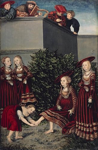 Cuadro en lienzo Lucas Cranach de 60x90cm para decorar paredes vacías y despachos serios