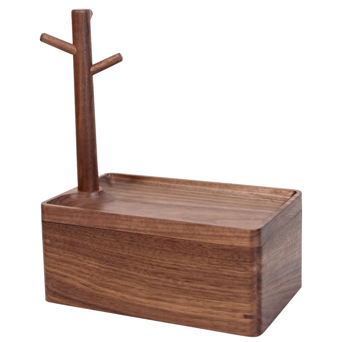 Face Mask Dispenser Sakulaya Mask Holder for Convenient Face Mask Storage Wood Storage Box Mask Case - Use Box in Homes,Businesses, Entryways Walnut