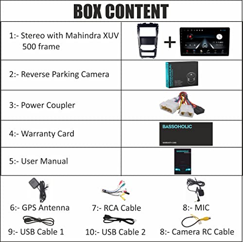 Image of 9 Inch Android 10 Car Stereo for Mahindra XUV 500 | 2GB RAM 16GB ROM | Wireless Apple CarPlay & Android Auto | Full HD Display | WiFi GPS Bluetooth | Frame & Reverse Camera Included