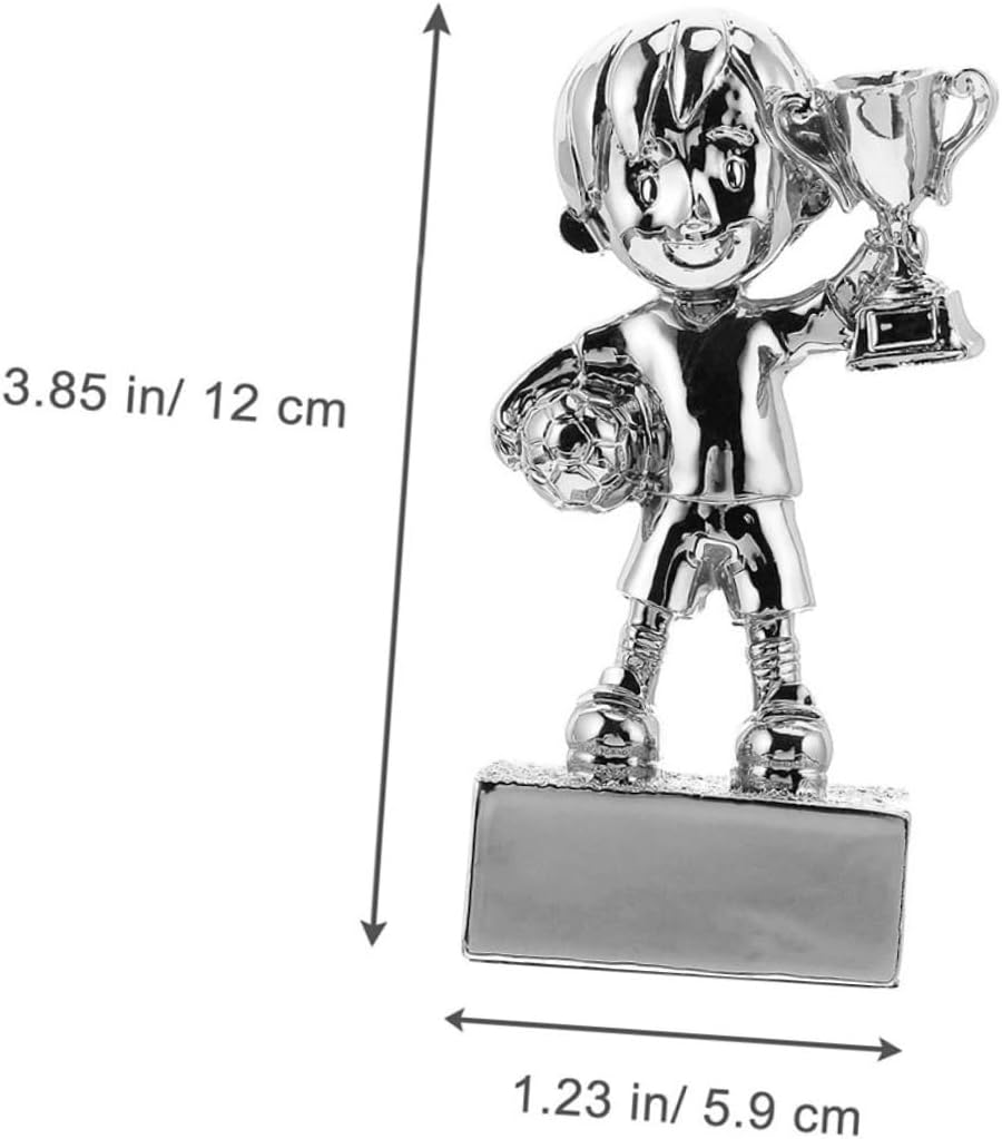 HANABASS 3Pcs Football Trophy Award Trophies Plated for Soccer Fans and Desktop Decorations Reward Prizes for Sports Events