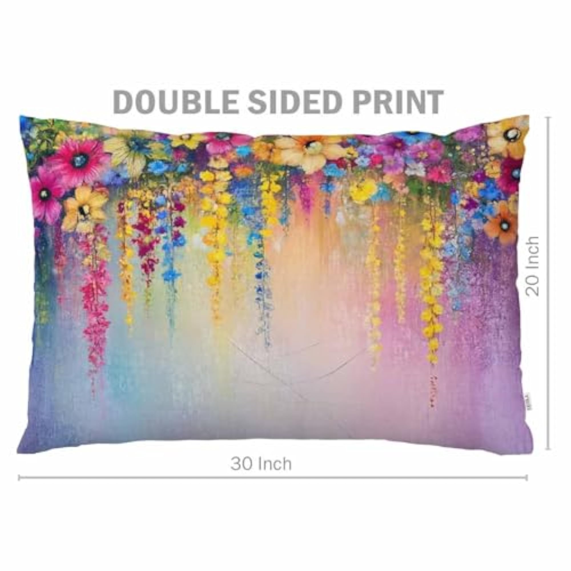 Abstract Floral Watercolor Throw Pillow Cover for Sofa