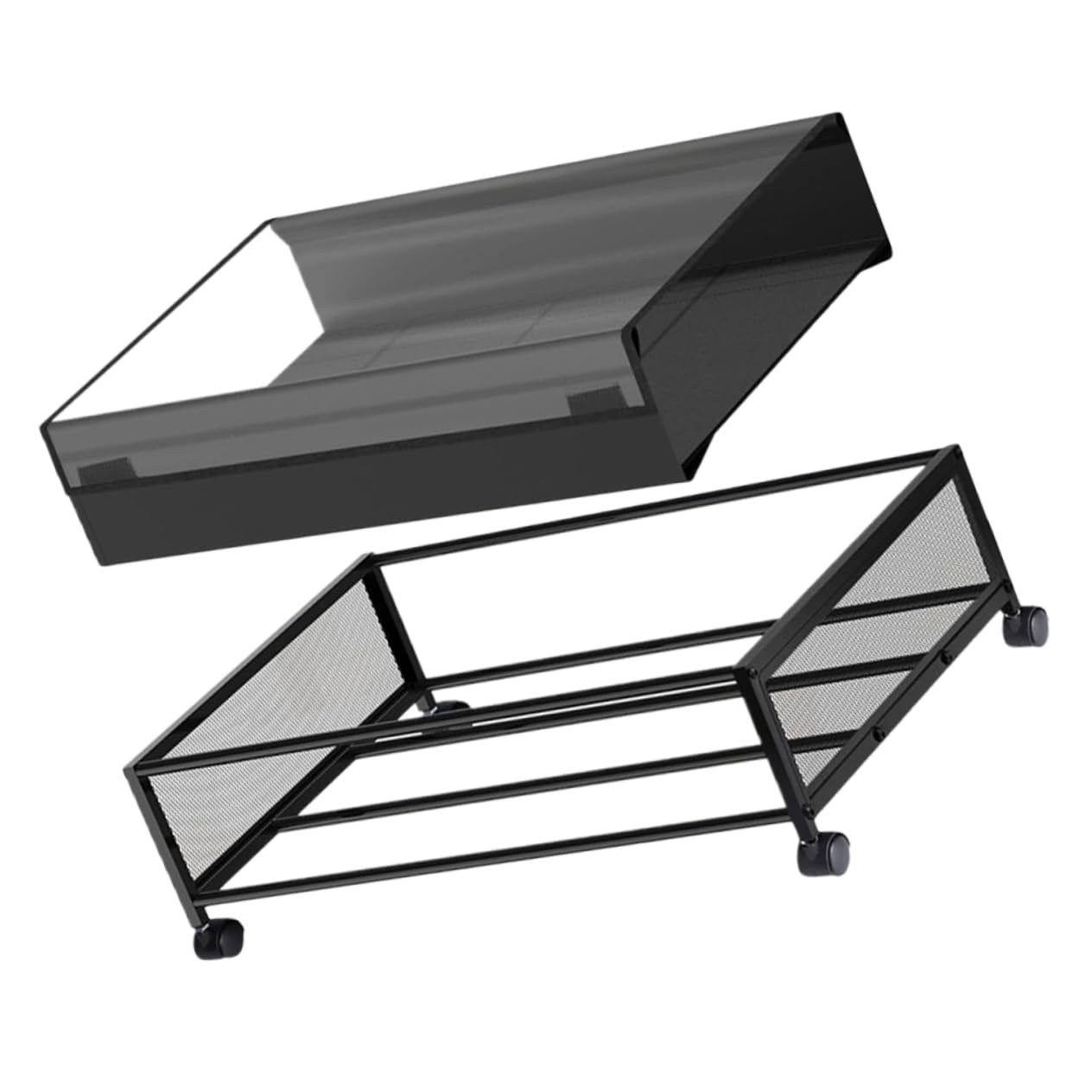 LALADEFIEE Under Bed Storage Bins with Wheels Capacity Clothes Organizer for Books and Blankets Sturdy Mesh Design Easy Access Under Bed Storage