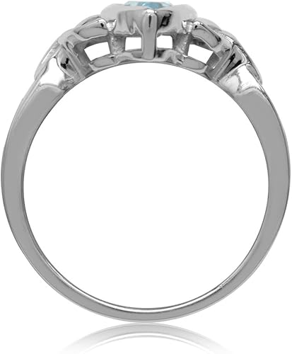 Miniatura 3 de Silvershake Anillo solitario de plata de ley 925 con nudo celta triquetra genuina