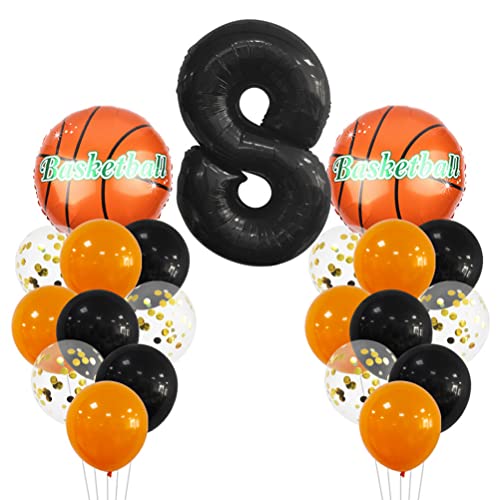 MiaLover Großes Basketball Luftballon Geburtstag Dekorationen 8 Jahr Kindergeburtstag Deko Zahl 8 Ballon FolienBallon Orange Schwarz Ballon für Kinder Basketball Themenfeier Party Geburtstagsdeko MiaLover Großes Basketball Luftballon Geburtstag Dekorationen 8 Jahr Kindergeburtstag Deko Zahl 8 Ballon FolienBallon Orange Schwarz Ballon für Kinder Basketball Themenfeier Party Geburtstagsdeko