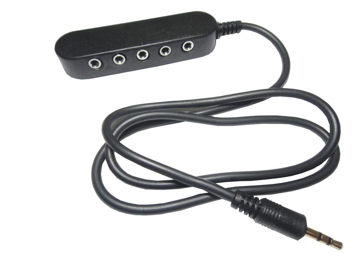 Adhvik 3.5mm Male Aux Stereo to 3.5mm Female Aux Stereo Audio Splitter 5 in 1 Extension Hub for Headphones and Home Theater Speakers (Black) (B0CR7J6CR8) Amazon Price History, Amazon Price Tracker