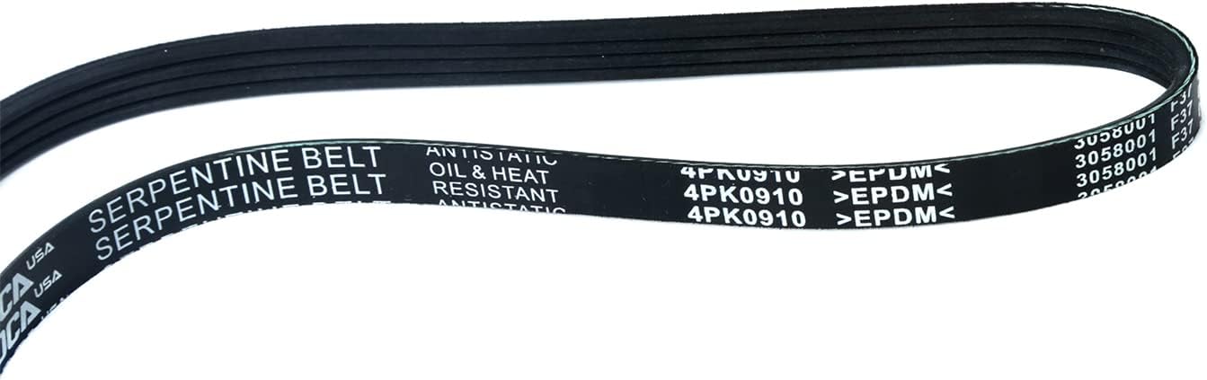 Serpentine Belt fit 2006-2012 for Mitsubishi Eclipse 3.8L #4PK910 Power Steering Belt, 6PK1200 Alternator/AC Belt