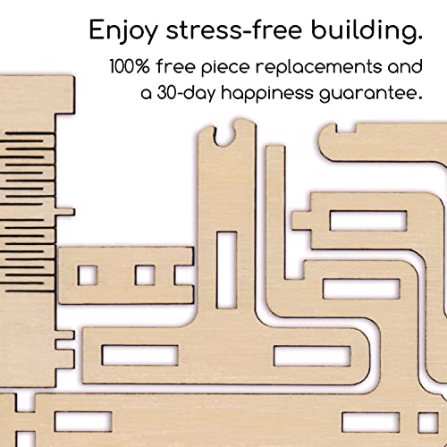 Intrism Pro - 3D Puzzles for Adults, Wooden Marble Maze Kit to Build, Play, & Display, 8" Cube, DIY Crafts for Teens, Brain Teaser Puzzles, 217 Pieces of Laser-Cut Wood - Image 4