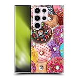 Head Case Designs Officially Licensed Aimee Stewart Donut Noms Colourful Sweets Hard Back Case Compatible with Samsung Galaxy S23 Ultra 5G