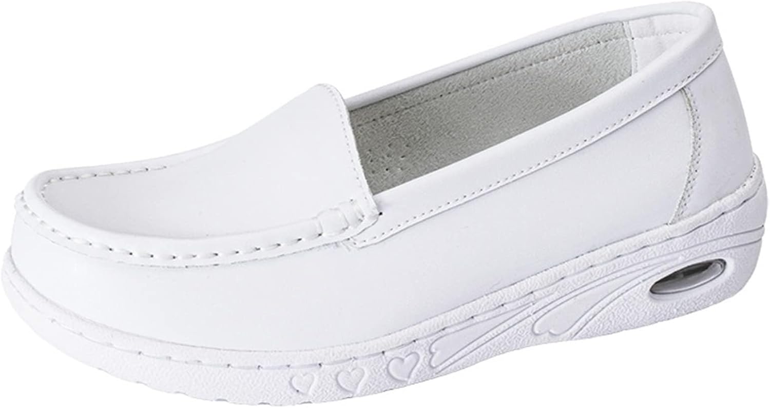 Step-in Healthcare Nurse Shoes,Comfortable Oil and Slip-Resistant Chef Work Shoes for Women Food Service,Breathable Loafers Nursing Shoes Women,for Medical Workers/Kitchen