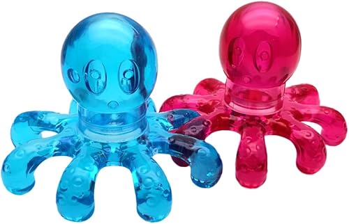 KALLORY Masajeador portátil de mano para el cuero cabelludo, masajeadores de mano, pulpo, herramienta de masaje corporal, masajeadores de cabeza de